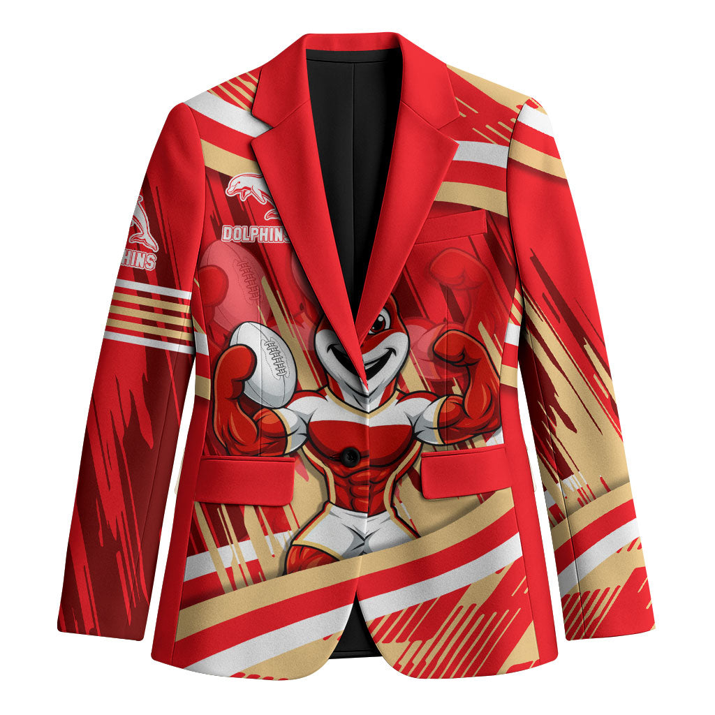 Dolphins Rugby Mascot Blazer Fierce Athlete Graphic in Sports Style