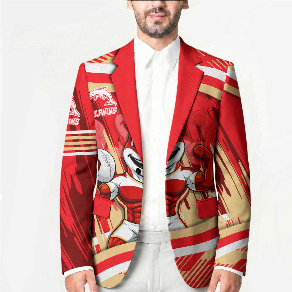 Dolphins Rugby Mascot Blazer Fierce Athlete Graphic in Sports Style