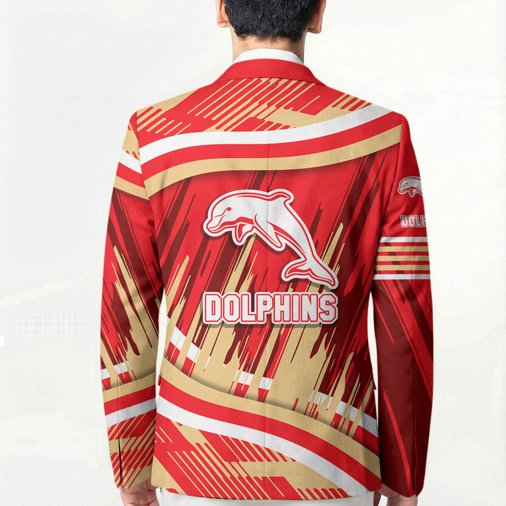 Dolphins Rugby Mascot Blazer Fierce Athlete Graphic in Sports Style
