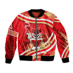 Dolphins Rugby Mascot Bomber Jacket Fierce Athlete Graphic in Sports Style