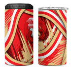 Dolphins Rugby Mascot 4 in 1 Can Cooler Tumbler Fierce Athlete Graphic in Sports Style