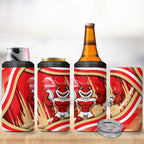 Dolphins Rugby Mascot 4 in 1 Can Cooler Tumbler Fierce Athlete Graphic in Sports Style