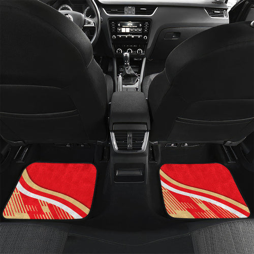 Dolphins Rugby Mascot Car Mats Fierce Athlete Graphic in Sports Style