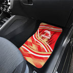 Dolphins Rugby Mascot Car Mats Fierce Athlete Graphic in Sports Style