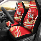 Dolphins Rugby Mascot Car Seat Cover Fierce Athlete Graphic in Sports Style
