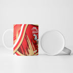 Dolphins Rugby Mascot Ceramic Mug Fierce Athlete Graphic in Sports Style