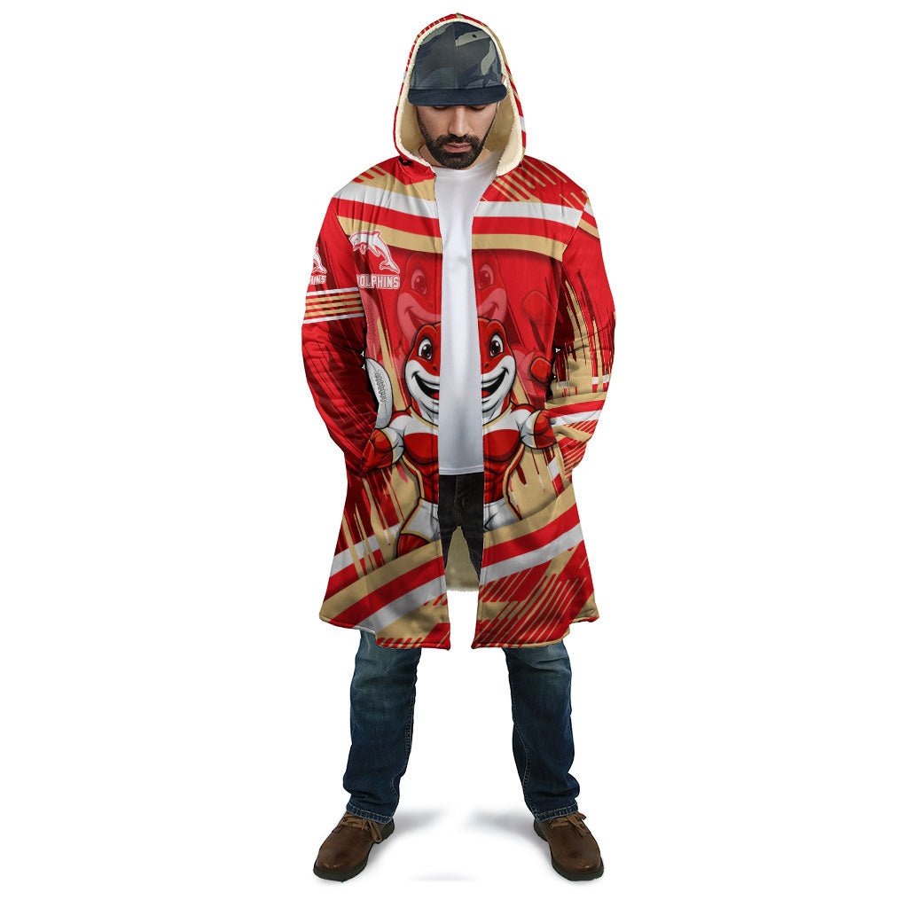 Dolphins Rugby Mascot Cloak Fierce Athlete Graphic in Sports Style