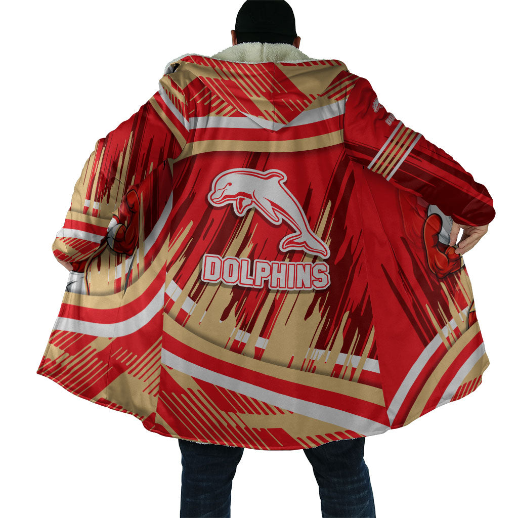 Dolphins Rugby Mascot Cloak Fierce Athlete Graphic in Sports Style