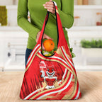 Dolphins Rugby Mascot Grocery Bag Fierce Athlete Graphic in Sports Style