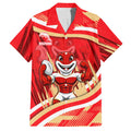Dolphins Rugby Mascot Hawaiian Shirt Fierce Athlete Graphic in Sports Style