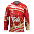Dolphins Rugby Mascot Hockey Jersey Fierce Athlete Graphic in Sports Style