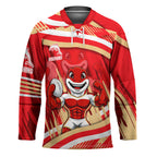 Dolphins Rugby Mascot Hockey Jersey Fierce Athlete Graphic in Sports Style