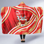 Dolphins Rugby Mascot Hooded Blanket Fierce Athlete Graphic in Sports Style