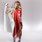 Dolphins Rugby Mascot Hooded Blanket Fierce Athlete Graphic in Sports Style