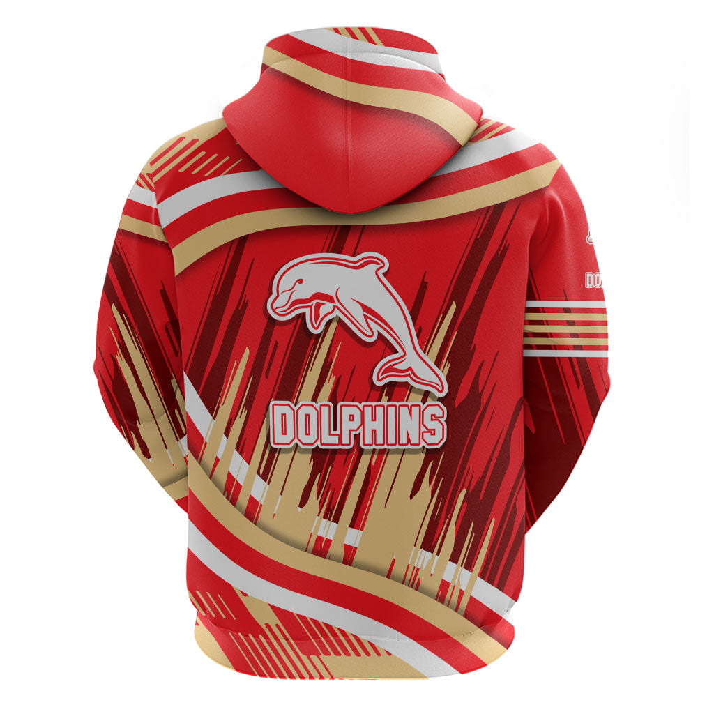 Dolphins Rugby Mascot Hoodie Fierce Athlete Graphic in Sports Style