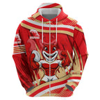 Dolphins Rugby Mascot Hoodie Fierce Athlete Graphic in Sports Style
