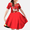 Dolphins Rugby Mascot Kid Short Sleeve Dress Fierce Athlete Graphic in Sports Style