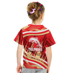 Dolphins Rugby Mascot Kid T Shirt Fierce Athlete Graphic in Sports Style