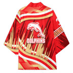 Dolphins Rugby Mascot Kimono Fierce Athlete Graphic in Sports Style