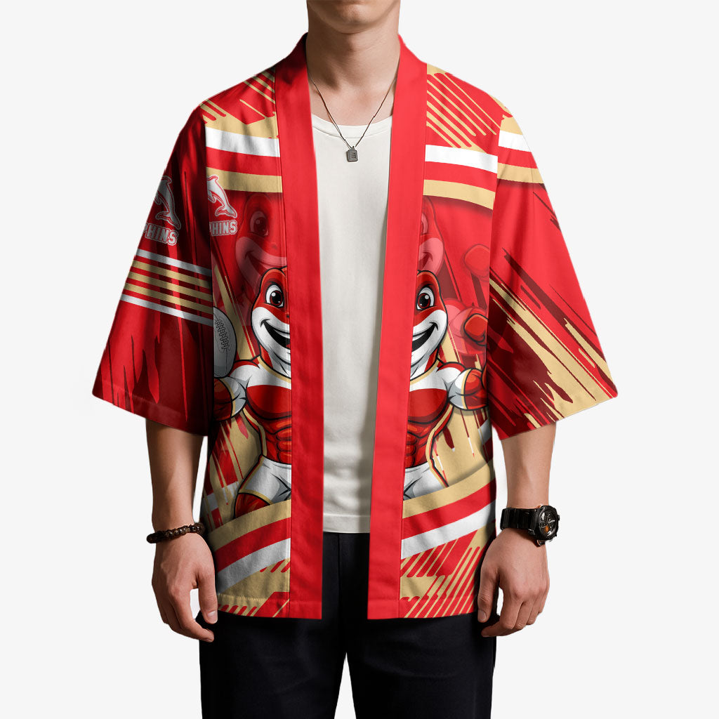 Dolphins Rugby Mascot Kimono Fierce Athlete Graphic in Sports Style