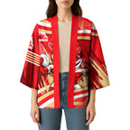 Dolphins Rugby Mascot Kimono Fierce Athlete Graphic in Sports Style