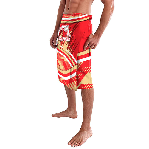 Dolphins Rugby Mascot Lavalava Fierce Athlete Graphic in Sports Style