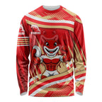 Dolphins Rugby Mascot Long Sleeve Shirt Fierce Athlete Graphic in Sports Style