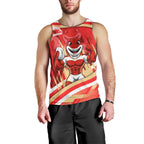 Dolphins Rugby Mascot Men Tank Top Fierce Athlete Graphic in Sports Style