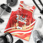 Dolphins Rugby Mascot Men Tank Top Fierce Athlete Graphic in Sports Style