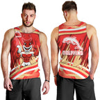 Dolphins Rugby Mascot Men Tank Top Fierce Athlete Graphic in Sports Style