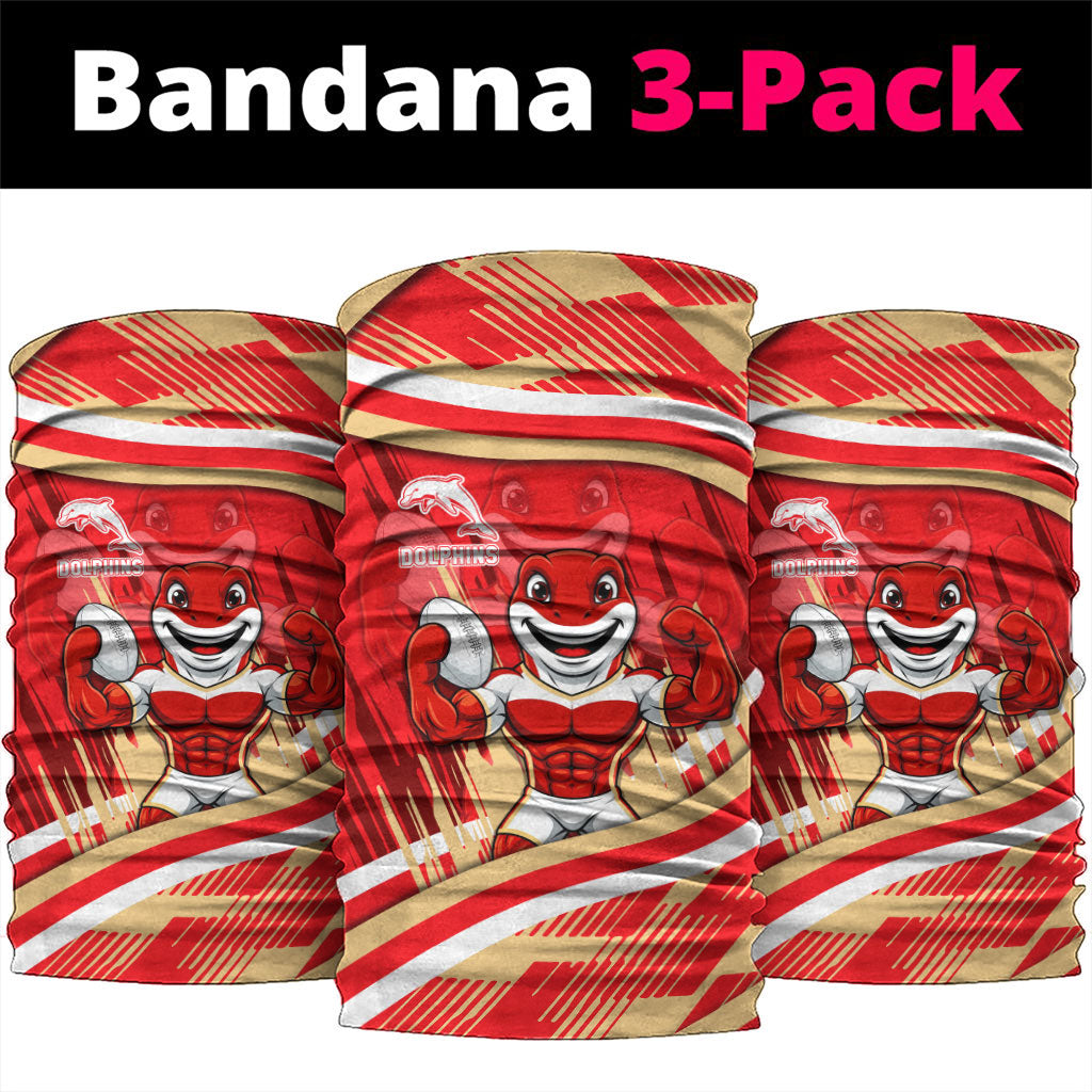Dolphins Rugby Mascot Neck Gaiter Fierce Athlete Graphic in Sports Style