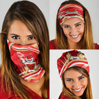 Dolphins Rugby Mascot Neck Gaiter Fierce Athlete Graphic in Sports Style