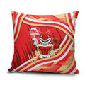 Dolphins Rugby Mascot Pillow Cover Fierce Athlete Graphic in Sports Style