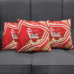 Dolphins Rugby Mascot Pillow Cover Fierce Athlete Graphic in Sports Style