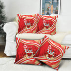 Dolphins Rugby Mascot Pillow Cover Fierce Athlete Graphic in Sports Style