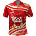 Dolphins Rugby Mascot Polo Shirt Fierce Athlete Graphic in Sports Style