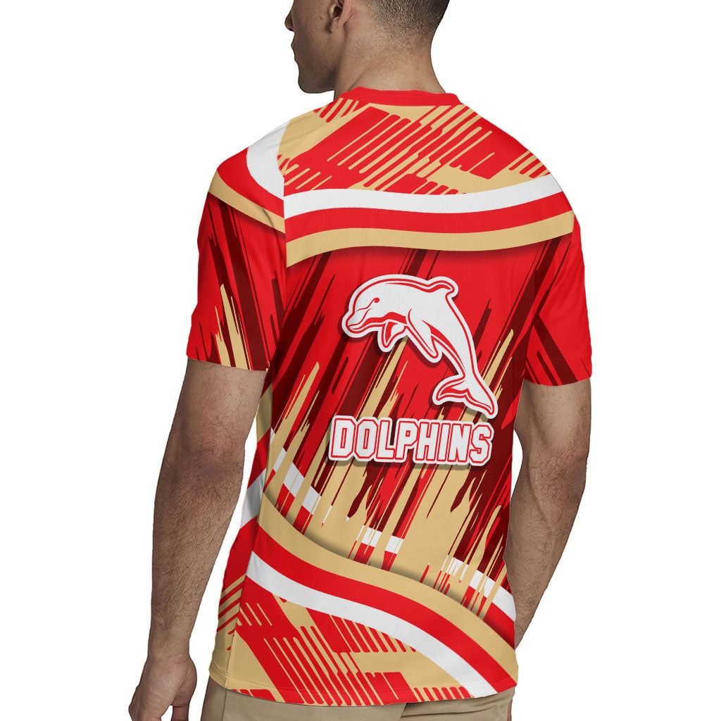 Dolphins Rugby Mascot Rugby Jersey Fierce Athlete Graphic in Sports Style