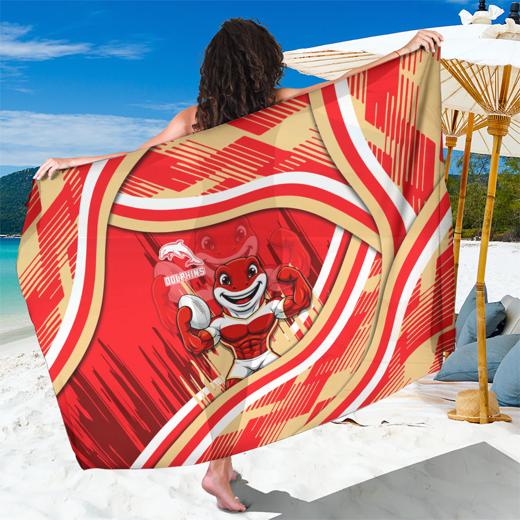 Dolphins Rugby Mascot Sarong Fierce Athlete Graphic in Sports Style