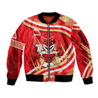 Dolphins Rugby Mascot Sleeve Zip Bomber Jacket Fierce Athlete Graphic in Sports Style
