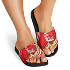 Dolphins Rugby Mascot Slide Sandals Fierce Athlete Graphic in Sports Style