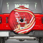 Dolphins Rugby Mascot Spare Tire Cover Fierce Athlete Graphic in Sports Style