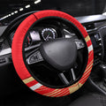 Dolphins Rugby Mascot Steering Wheel Cover Fierce Athlete Graphic in Sports Style