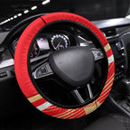 Dolphins Rugby Mascot Steering Wheel Cover Fierce Athlete Graphic in Sports Style