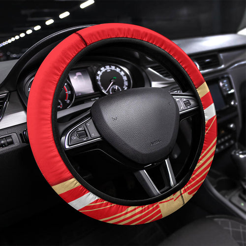 Dolphins Rugby Mascot Steering Wheel Cover Fierce Athlete Graphic in Sports Style
