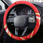Dolphins Rugby Mascot Steering Wheel Cover Fierce Athlete Graphic in Sports Style