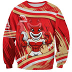 Dolphins Rugby Mascot Sweatshirt Fierce Athlete Graphic in Sports Style