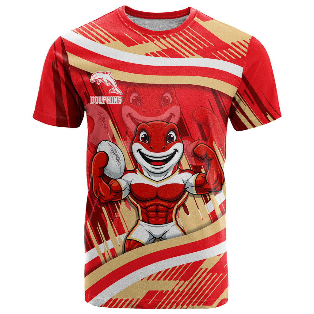 Dolphins Rugby Mascot T Shirt Fierce Athlete Graphic in Sports Style