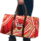 Dolphins Rugby Mascot Travel Bag Fierce Athlete Graphic in Sports Style