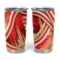 Dolphins Rugby Mascot Tumbler Cup Fierce Athlete Graphic in Sports Style