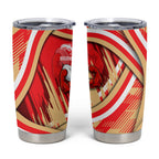 Dolphins Rugby Mascot Tumbler Cup Fierce Athlete Graphic in Sports Style